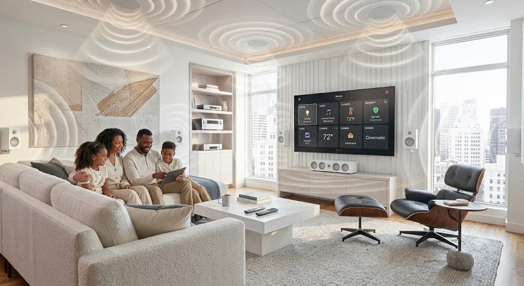 Whole-home audio living room install